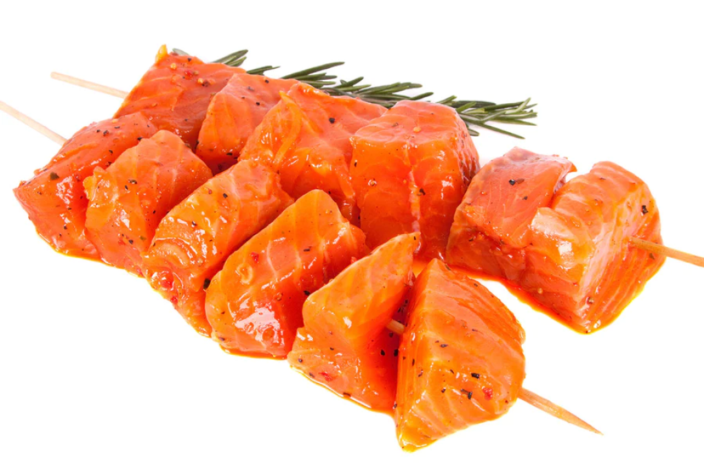 Three Pepper Salmon Skewer *