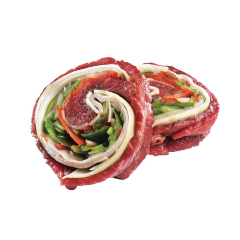 Beef pinwheel (cheese and bell pepper) *